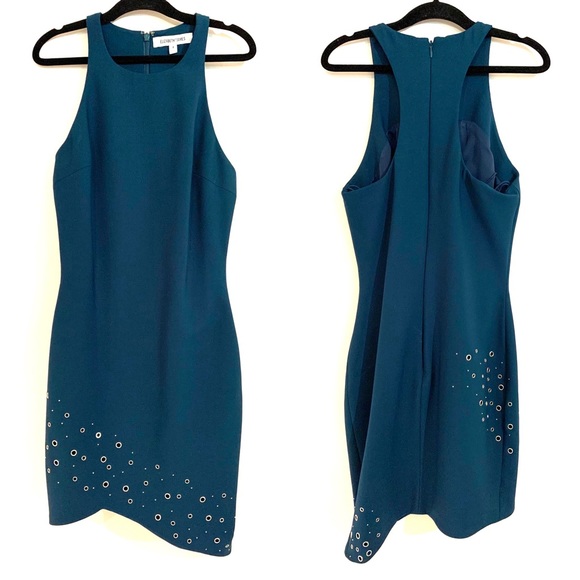 Elizabeth and James Teal Grommet Bodycon Dress - Picture 10 of 10